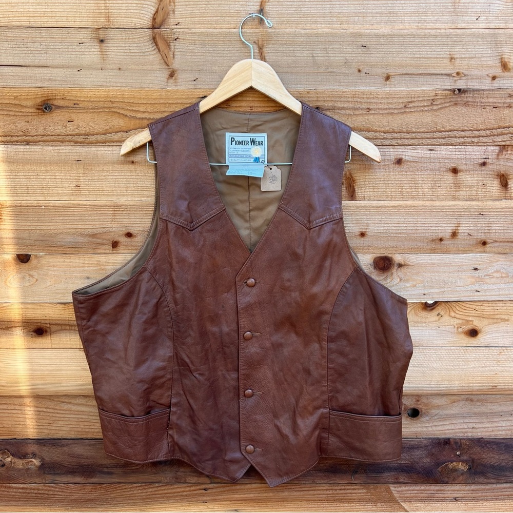 Vintage Pioneer West Leather Vest